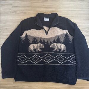 Old Navy Sherpa Quarter Zip Sweater